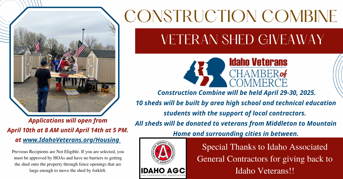 Veterans Shed Giveaway Flyer